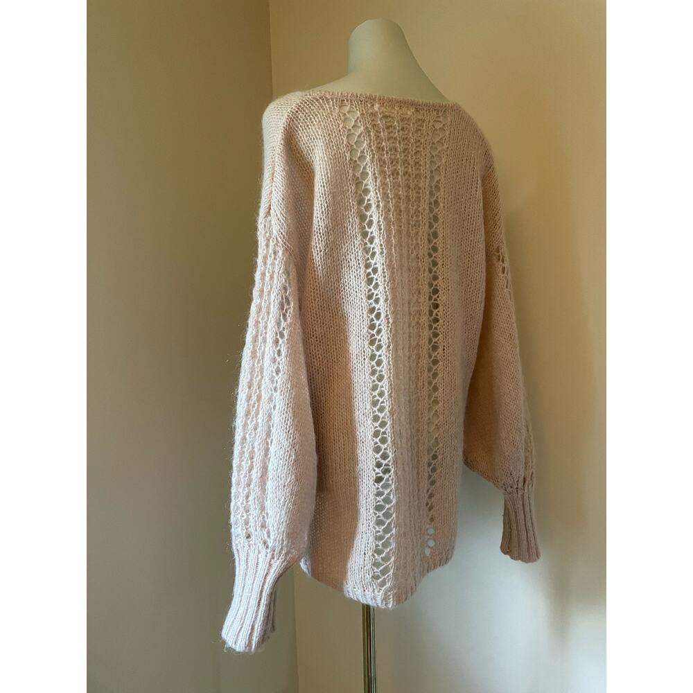 Spell & the Gypsy’s Spell Knit V-Neck Sweater Stone Angora Blend Size S/M - Picture 9 of 16